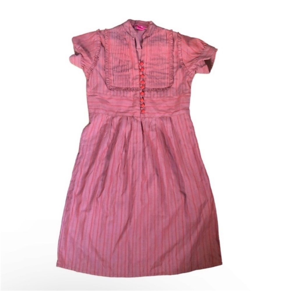 Dear AB by Amanda Bynes Red Stripe Ruffle Pleated Mini Dress Y2K Coquette Size 2